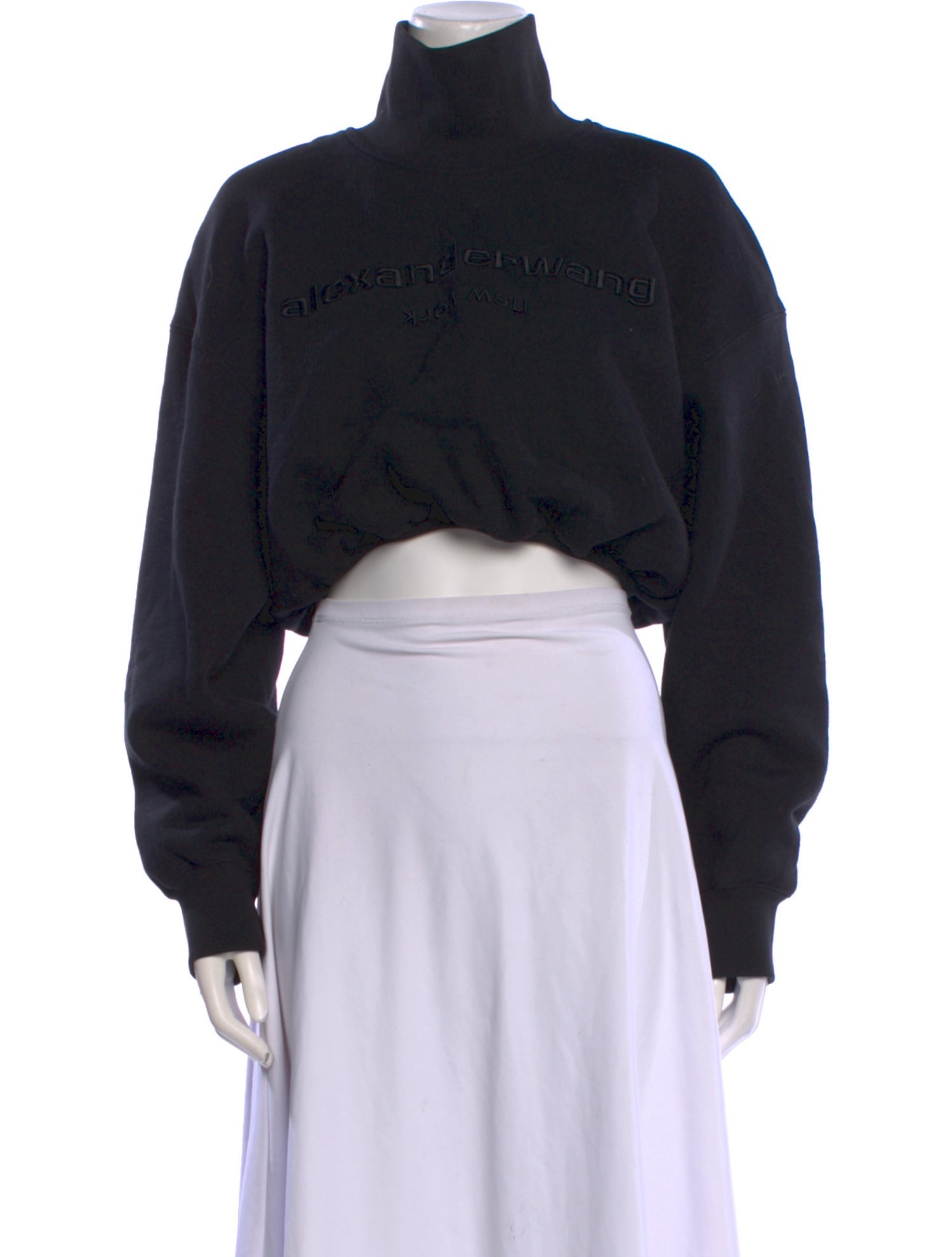 Alexander Wang Mock Neck Long Sleeve Sweatshirt