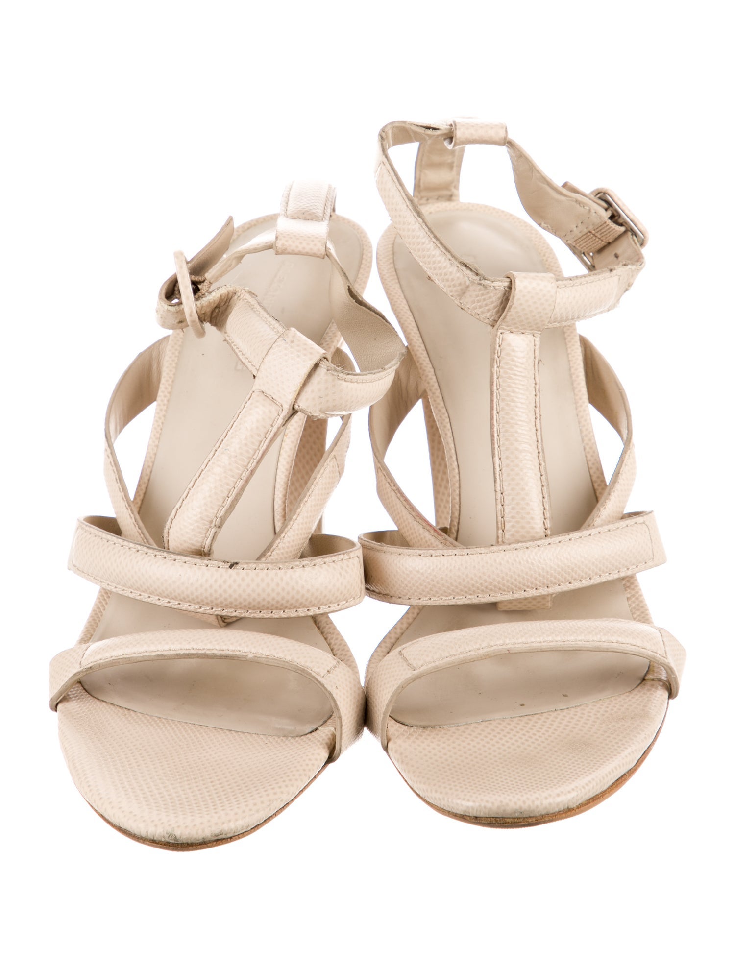 Alexander Wang Leather Animal Print Gladiator Sandals