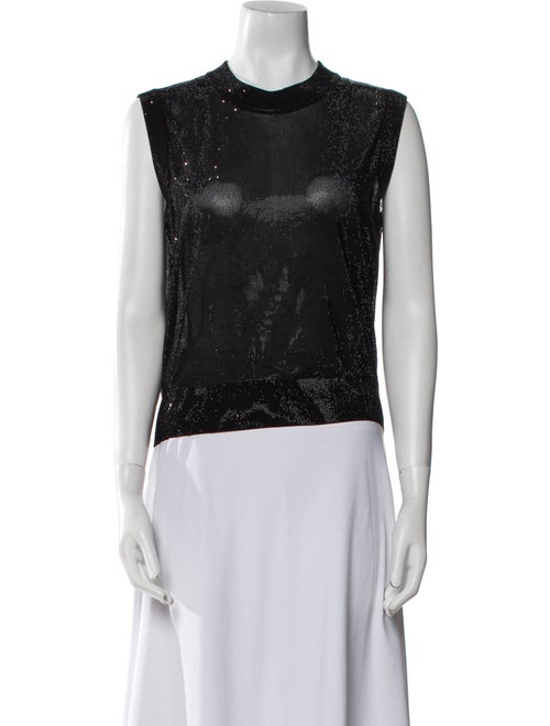 Alexander Wang Crew Neck Sleeveless Crop Top