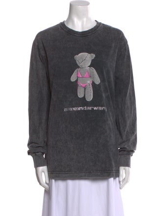 Alexander Wang Graphic Print Crew Neck Sweatshirt