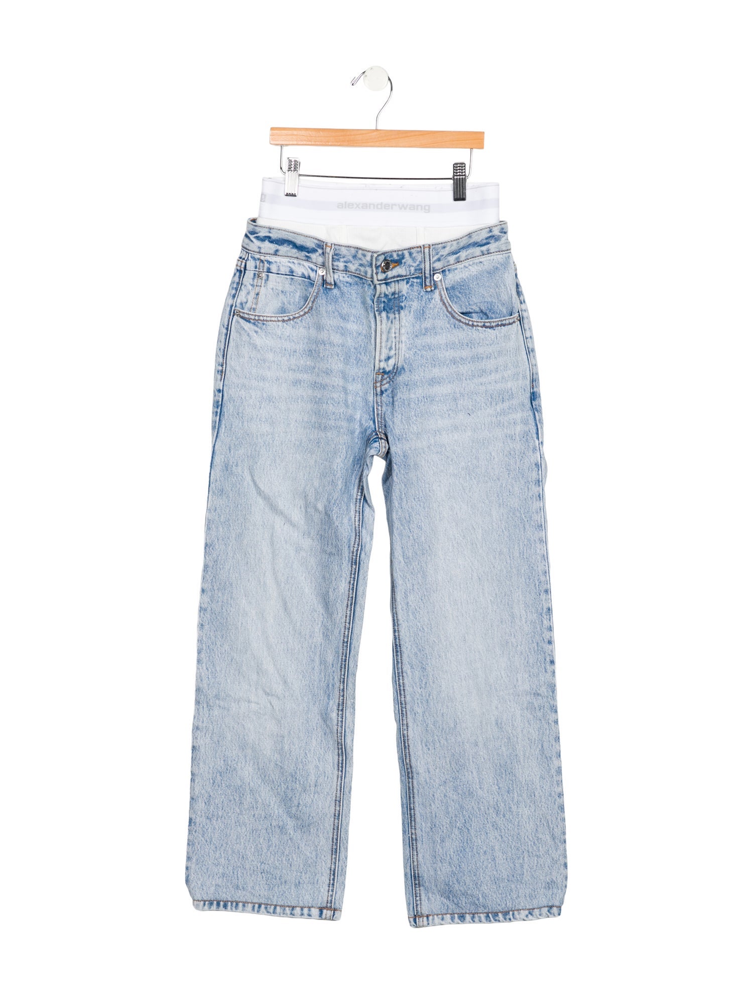 Alexander Wang Mid-Rise Wide Leg Jeans