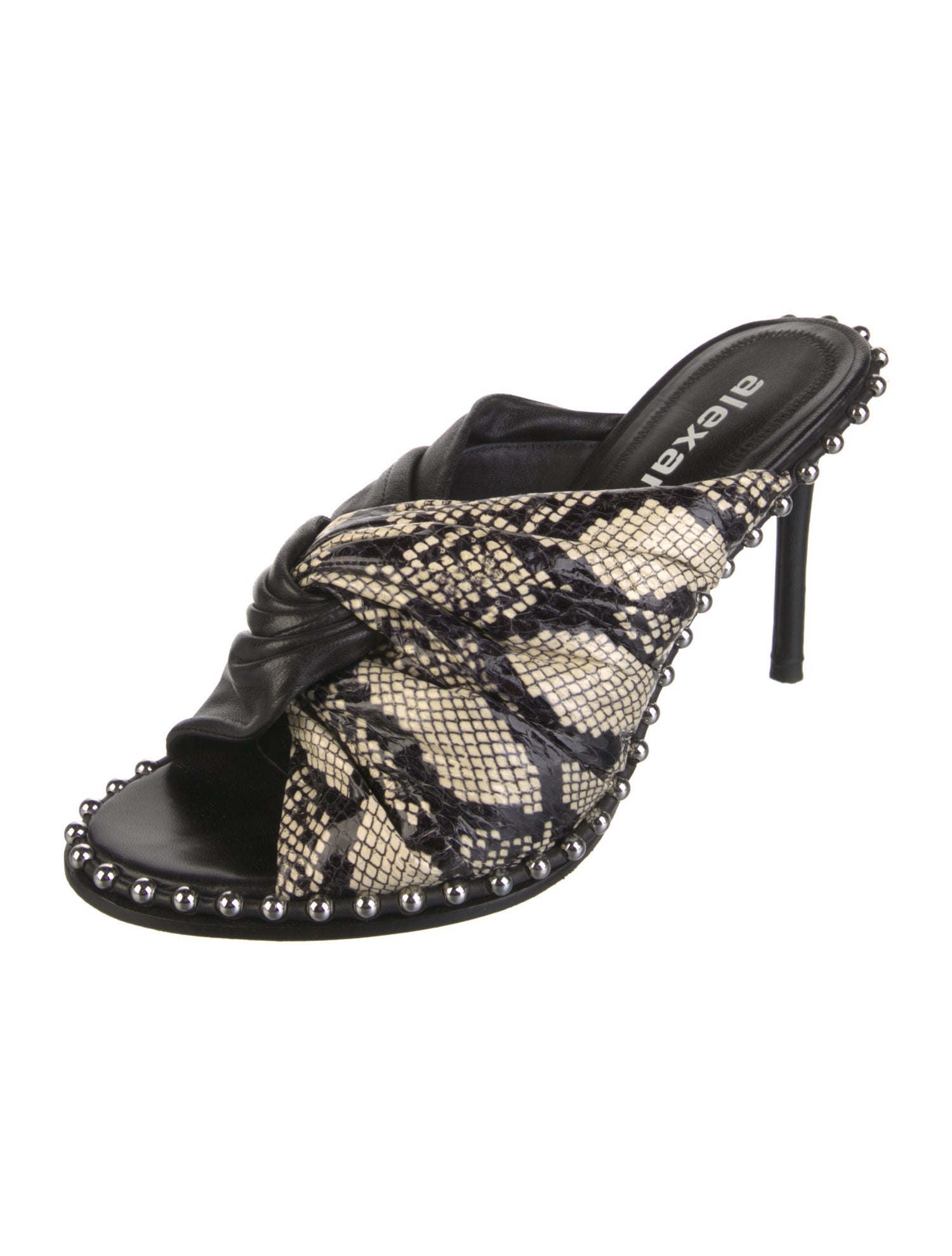Alexander Wang Leather Animal Print Mules