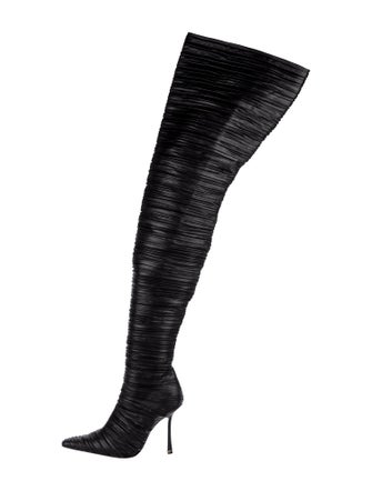 Alexander Wang Leather Printed Sock Boots