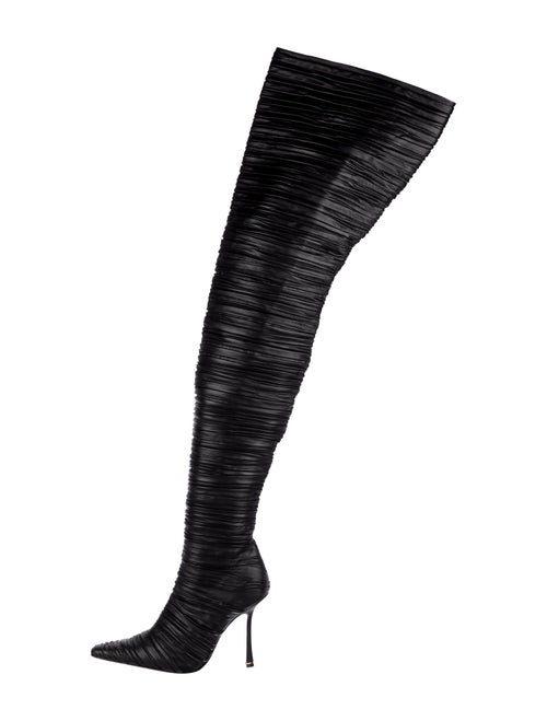 Alexander Wang Leather Printed Sock Boots