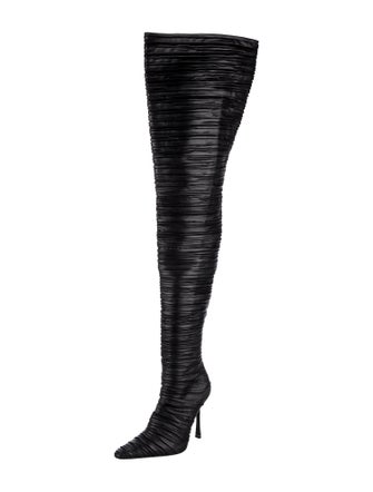 Alexander Wang Leather Printed Sock Boots