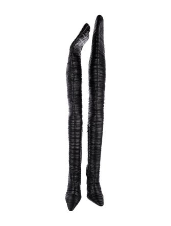 Alexander Wang Leather Printed Sock Boots