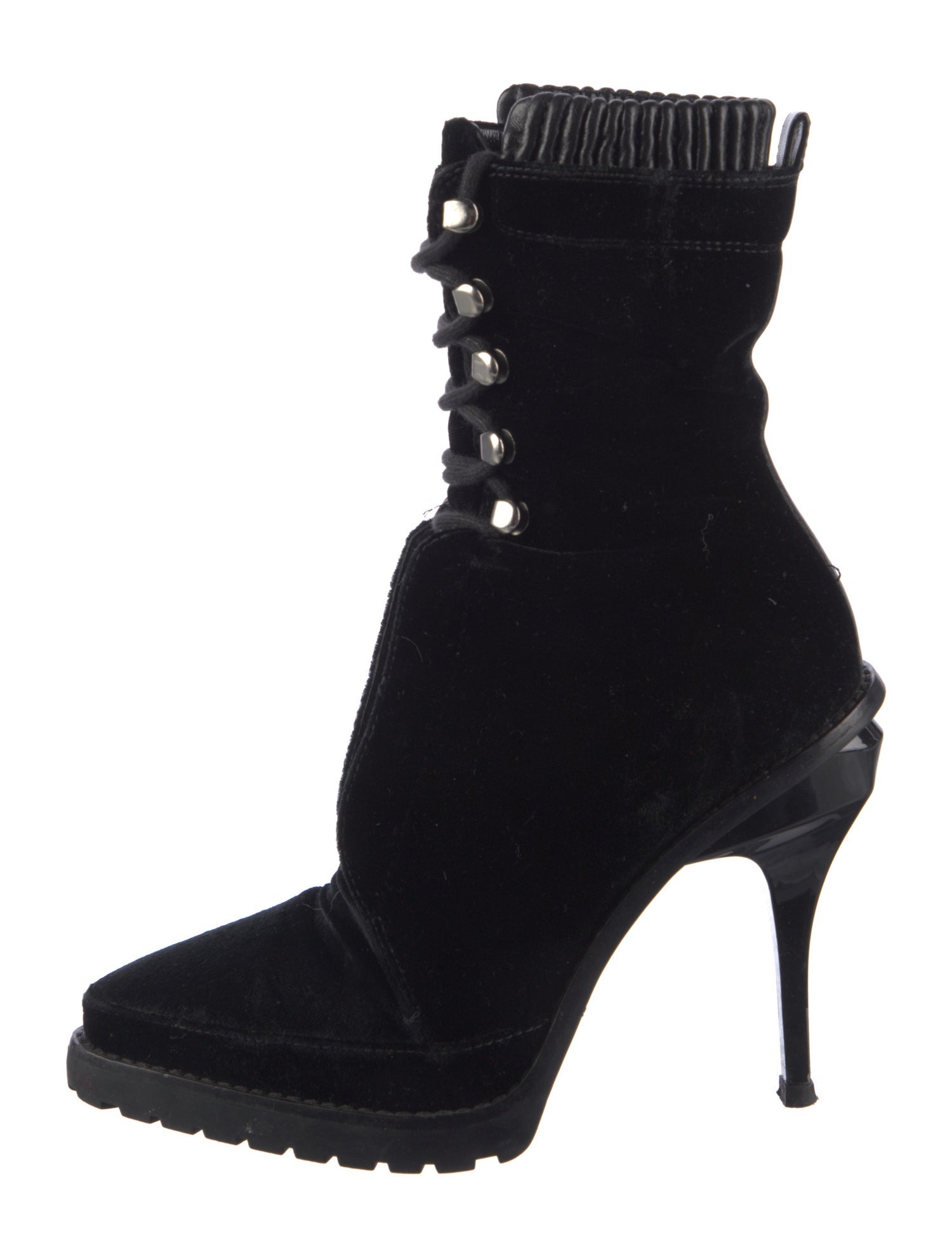 Alexander Wang Velvet Lace-Up Boots