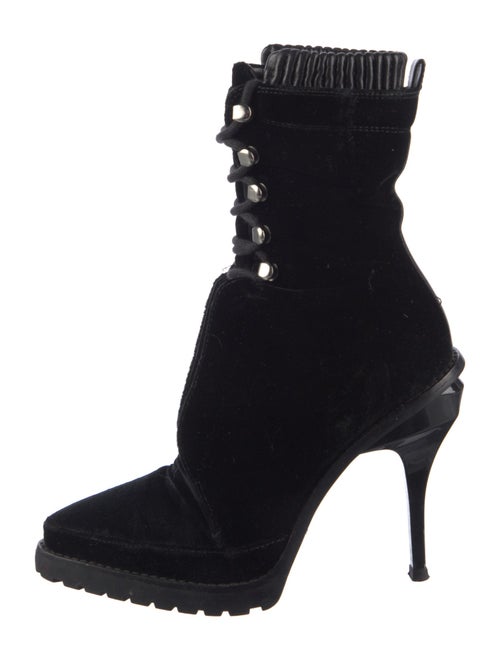 Alexander Wang Velvet Lace-Up Boots