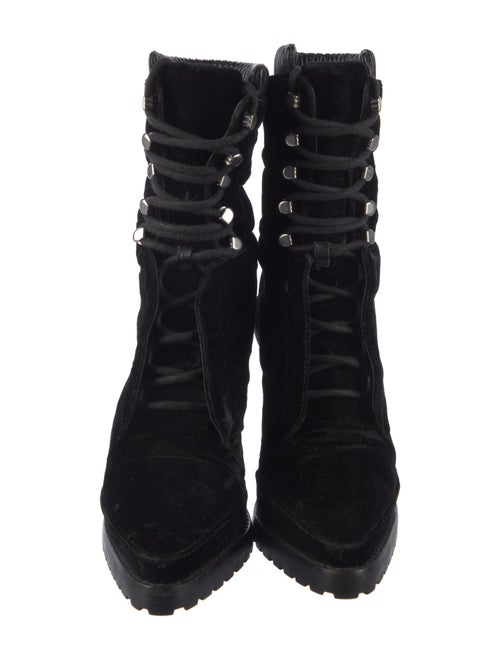 Alexander Wang Velvet Lace-Up Boots