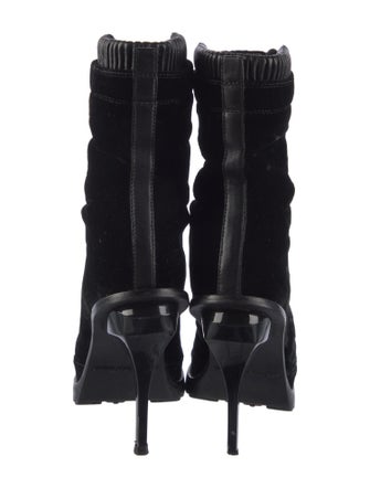 Alexander Wang Velvet Lace-Up Boots