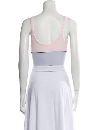 Alexander Wang Graphic Print Scoop Neck Crop Top