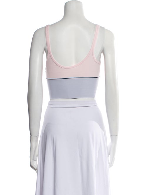 Alexander Wang Graphic Print Scoop Neck Crop Top