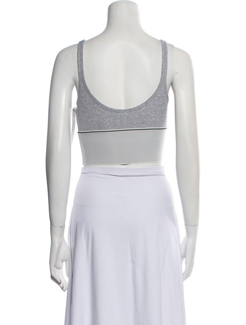 Alexander Wang Graphic Print Square Neckline Crop Top