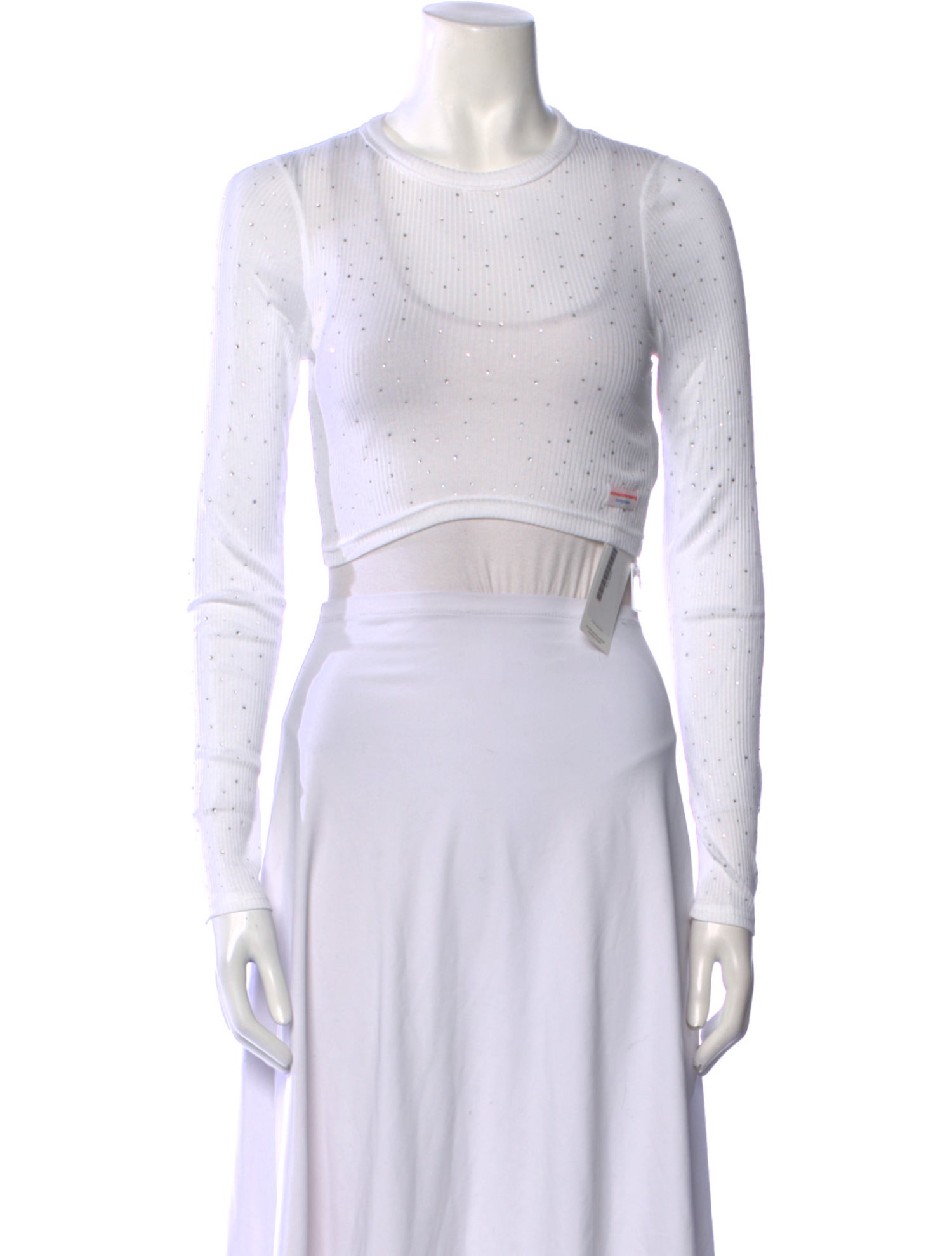 Alexander Wang Crew Neck Long Sleeve Crop Top w/ Tags