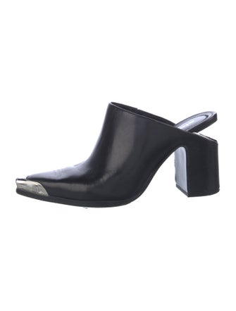 Alexander Wang Leather Studded Accents Mules