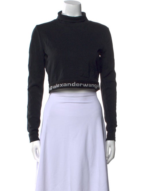 Alexander Wang Nylon Mock Neck Crop Top