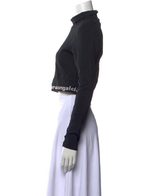 Alexander Wang Nylon Mock Neck Crop Top