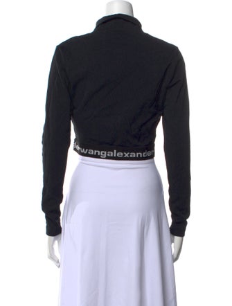 Alexander Wang Nylon Mock Neck Crop Top
