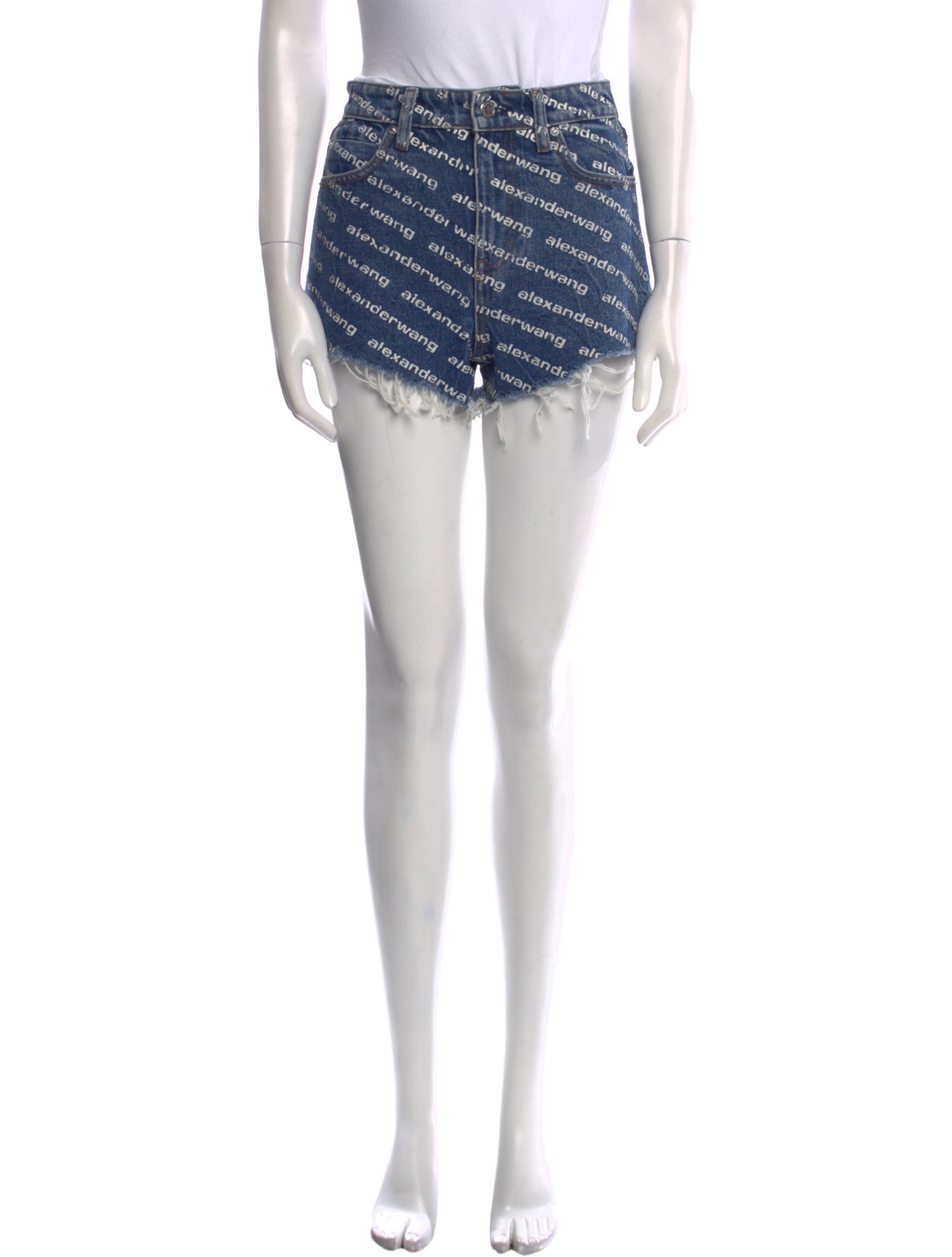 Alexander Wang Striped Mini Shorts