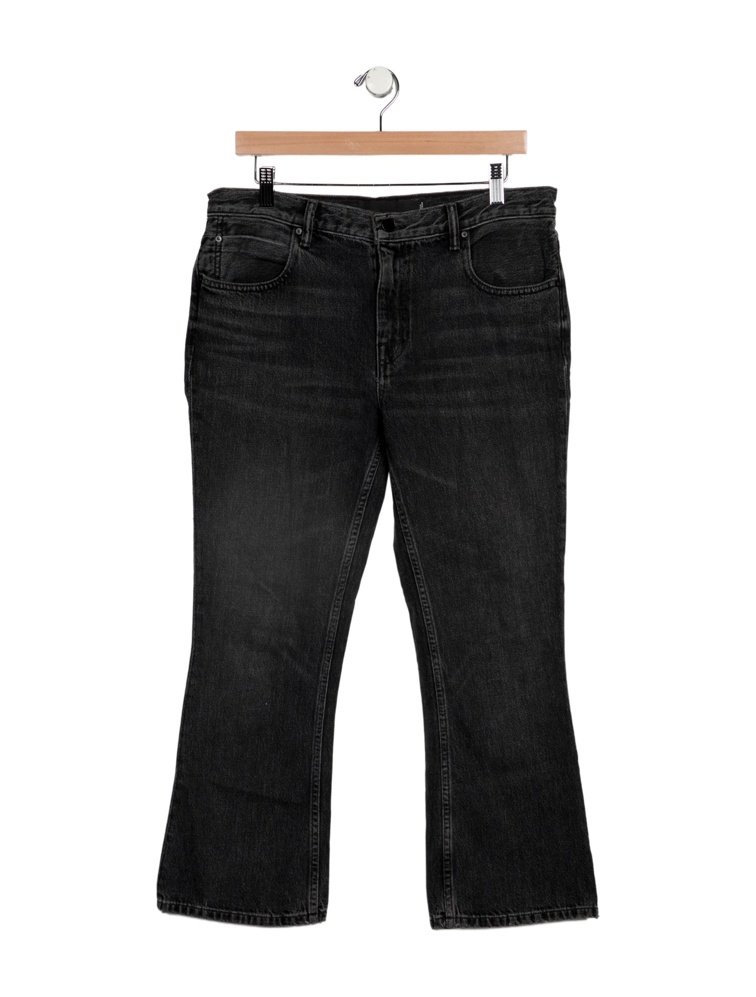 Denim x Alexander Wang Mid-Rise Wide Leg Jeans