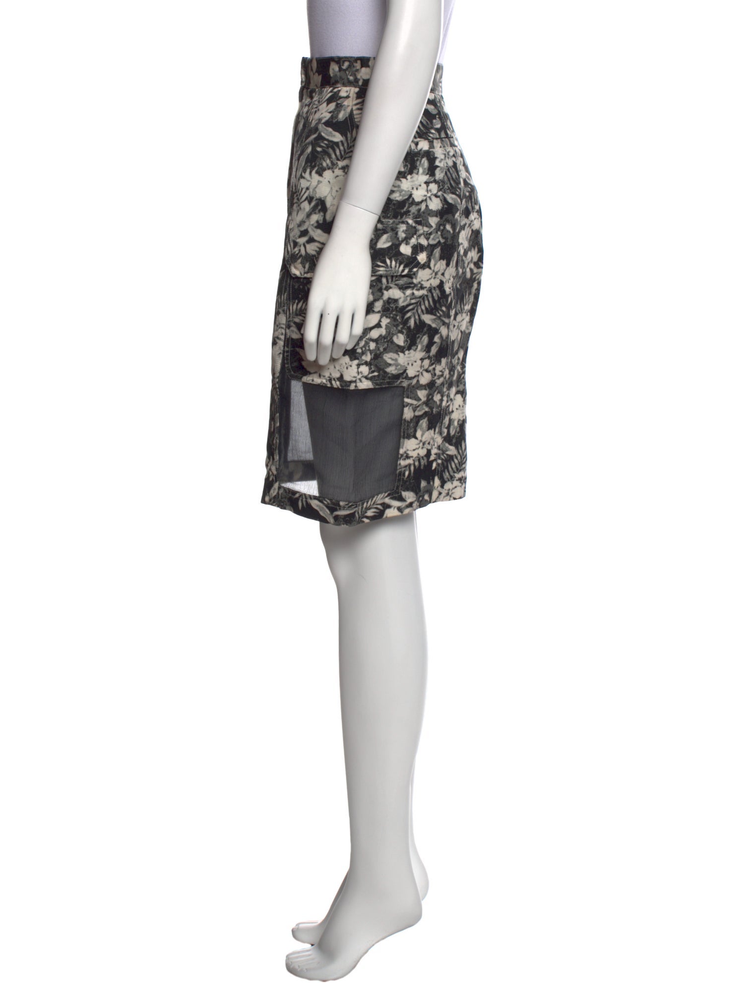 Alexander Wang Floral Print Knee-Length Skirt
