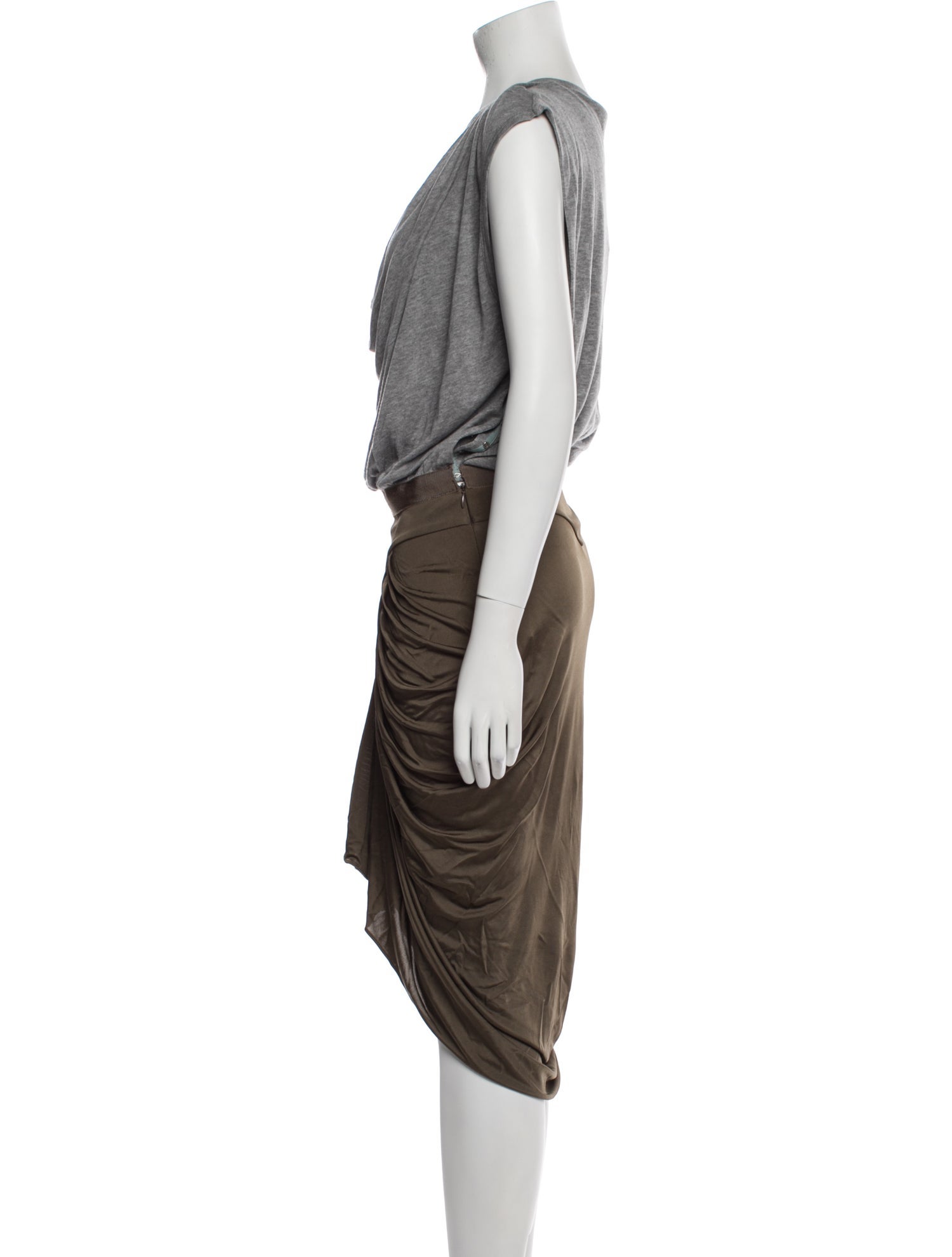 Alexander Wang Cowl Neck Midi Length Dress