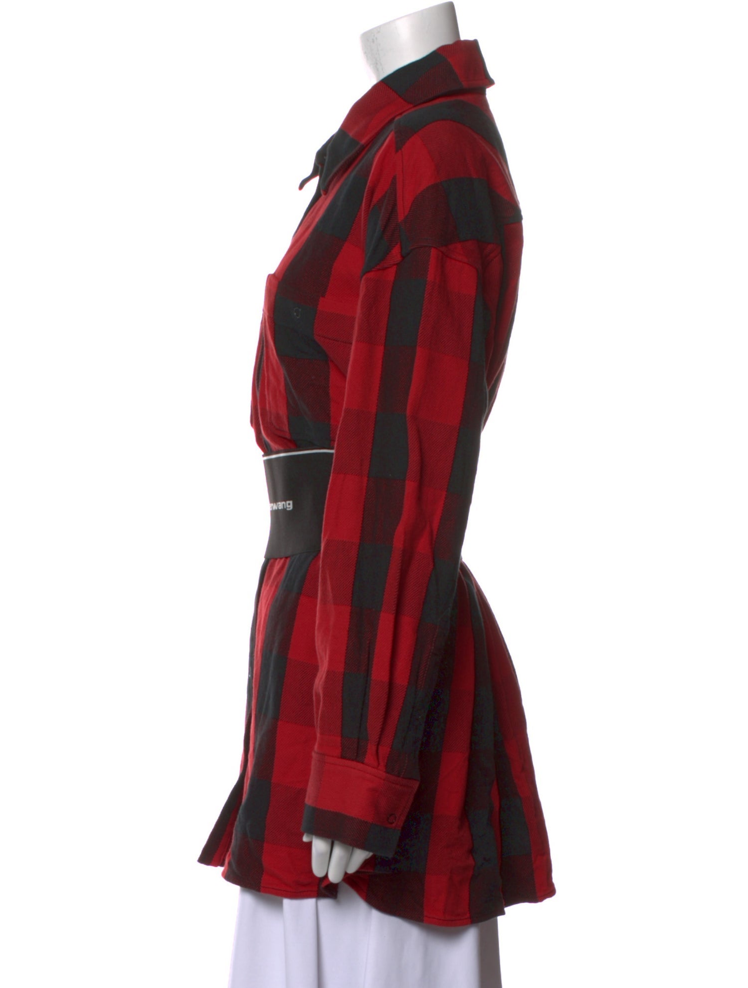 Alexander Wang Plaid Print Long Sleeve Tunic