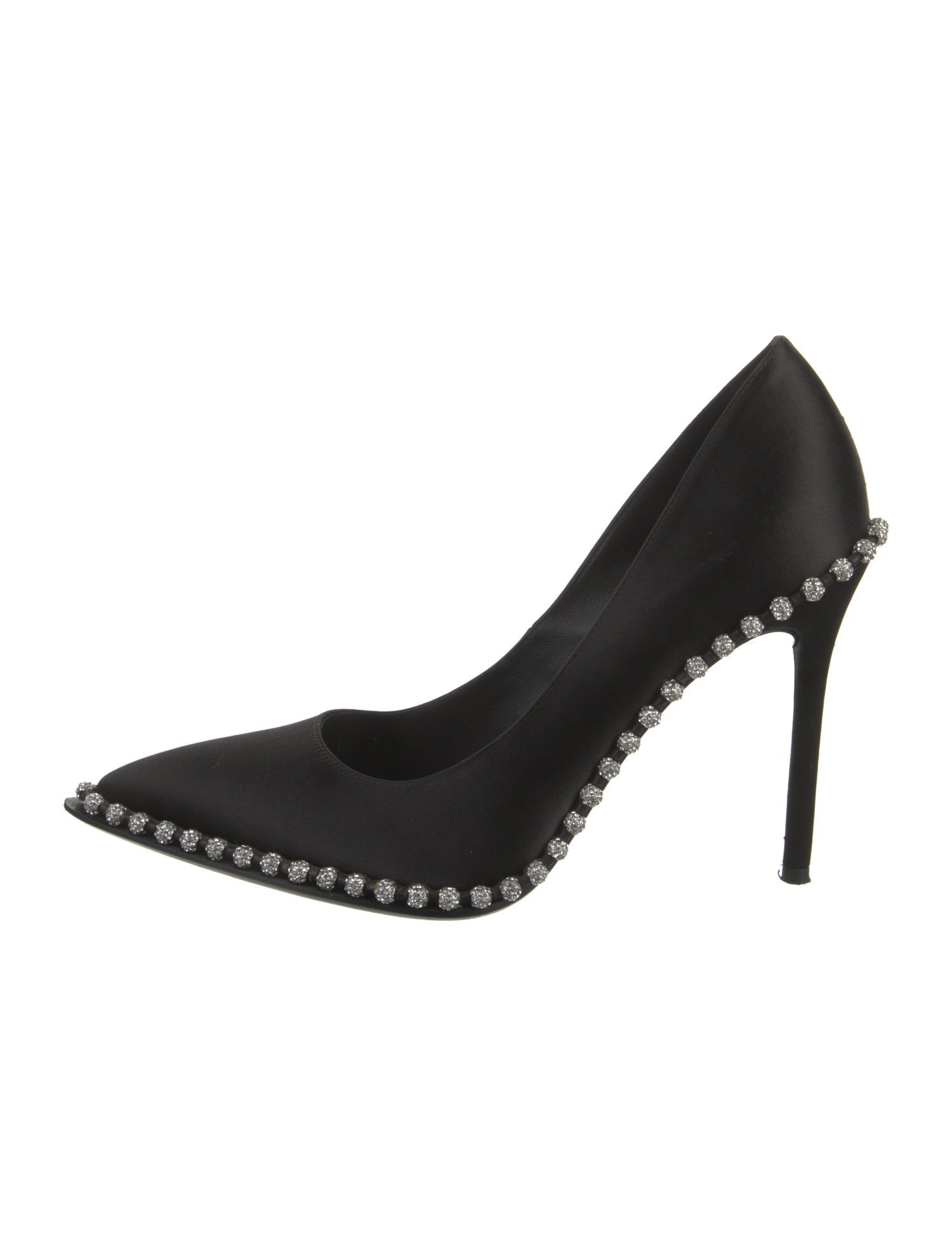 Alexander Wang Satin Crystal Embellishments Pumps
