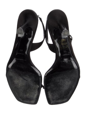 Alexander Wang Satin Crystal Embellishments Slingback Sandals