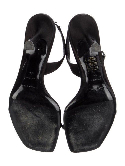 Alexander Wang Satin Crystal Embellishments Slingback Sandals