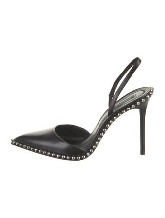 Alexander Wang Leather Studded Accents Slingback Pumps