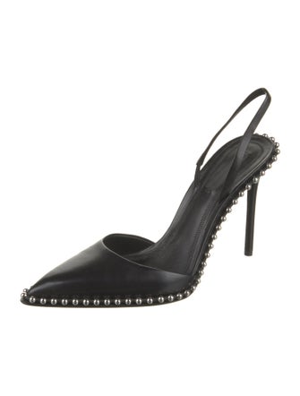 Alexander Wang Leather Studded Accents Slingback Pumps