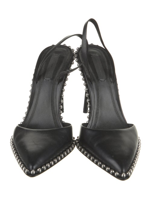 Alexander Wang Leather Studded Accents Slingback Pumps