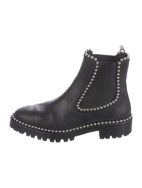 Alexander Wang Leather Studded Accents Chelsea Boots