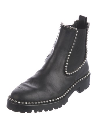 Alexander Wang Leather Studded Accents Chelsea Boots