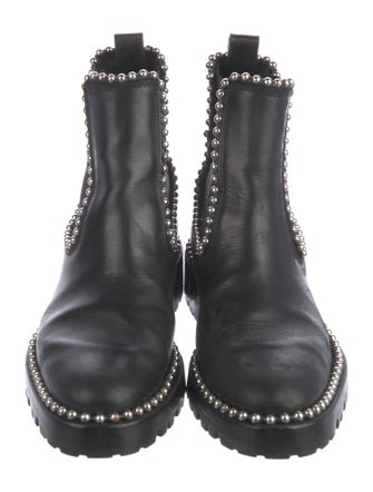 Alexander Wang Leather Studded Accents Chelsea Boots