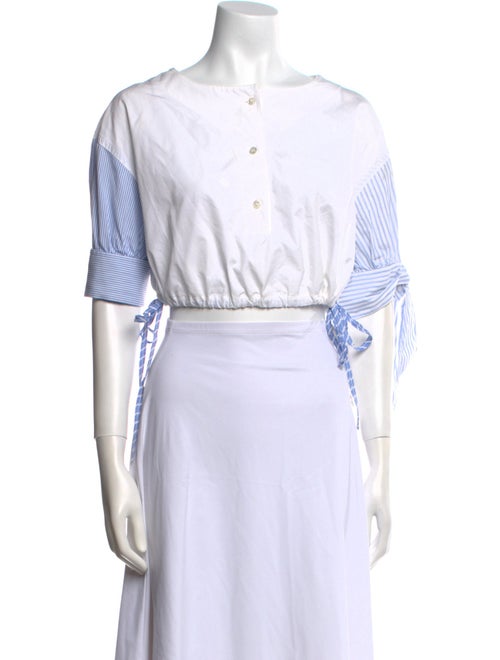 Alexander Wang Graphic Print Scoop Neck Crop Top