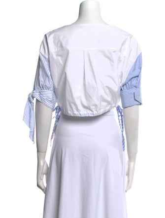 Alexander Wang Graphic Print Scoop Neck Crop Top