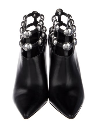 Alexander Wang Leather Cutout Accent Lace-Up Boots