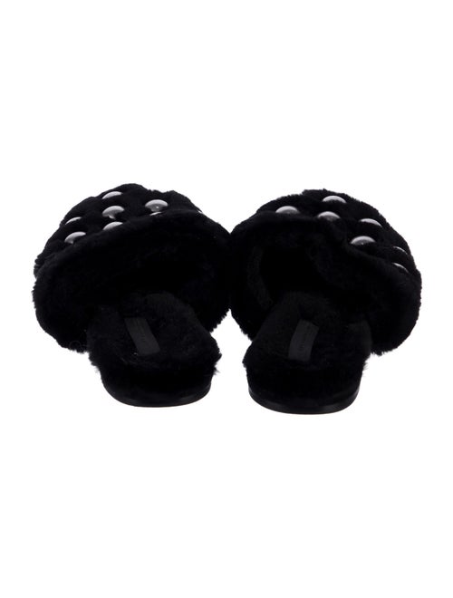 Alexander Wang Faux Fur Studded Accents Mules