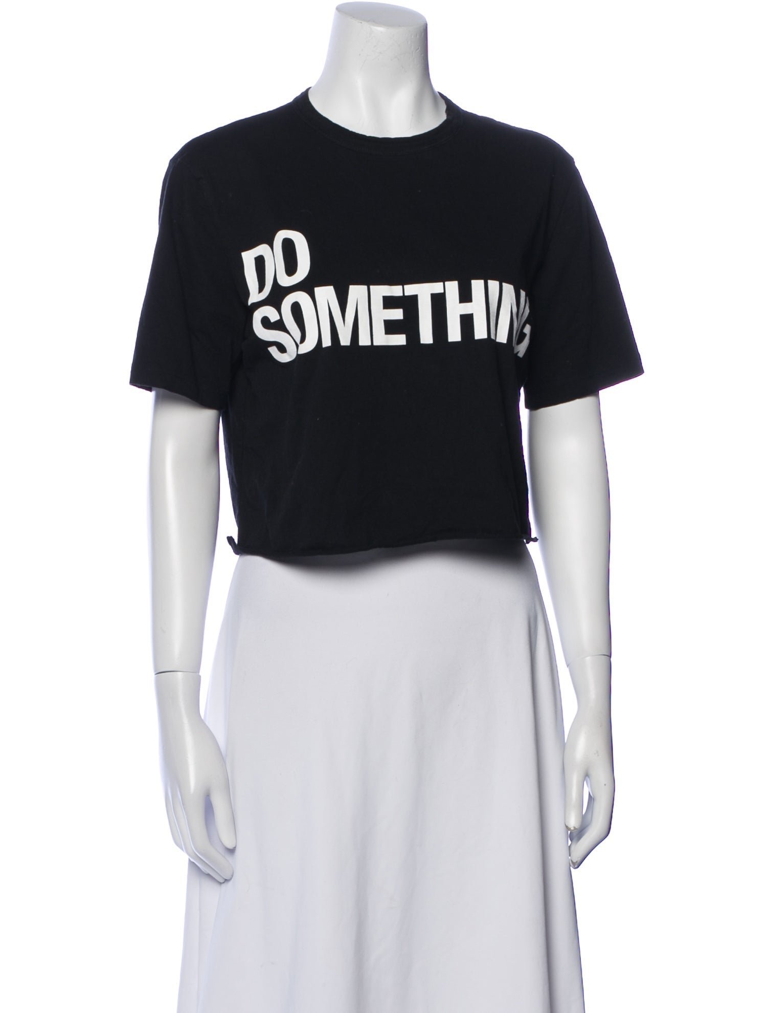 Alexander Wang Graphic Print Crew Neck Crop Top