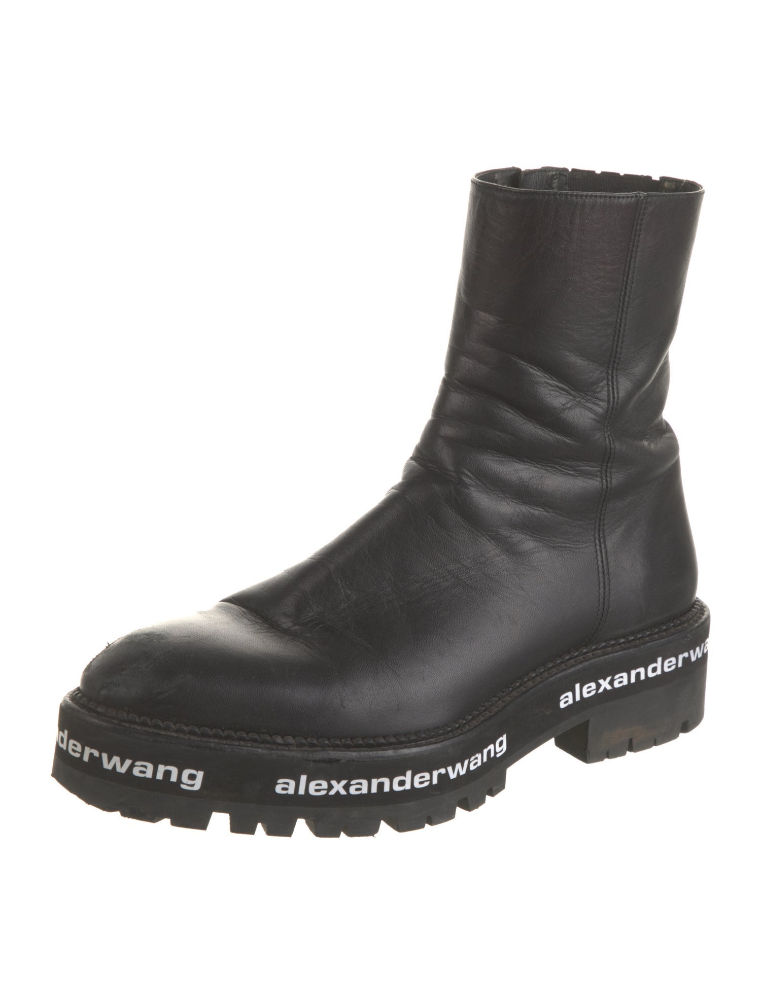 Alexander Wang Leather Combat Boots