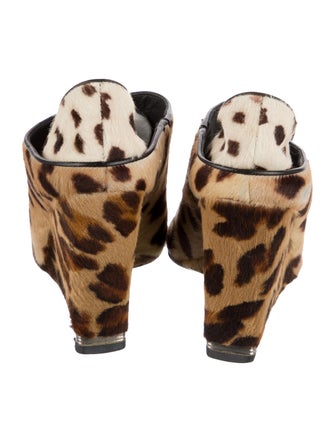 Alexander Wang Ponyhair Animal Print Mules
