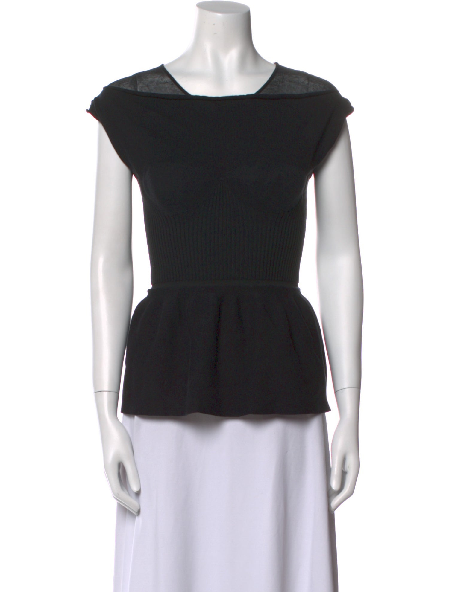 Alexander Wang Bateau Neckline Short Sleeve Top