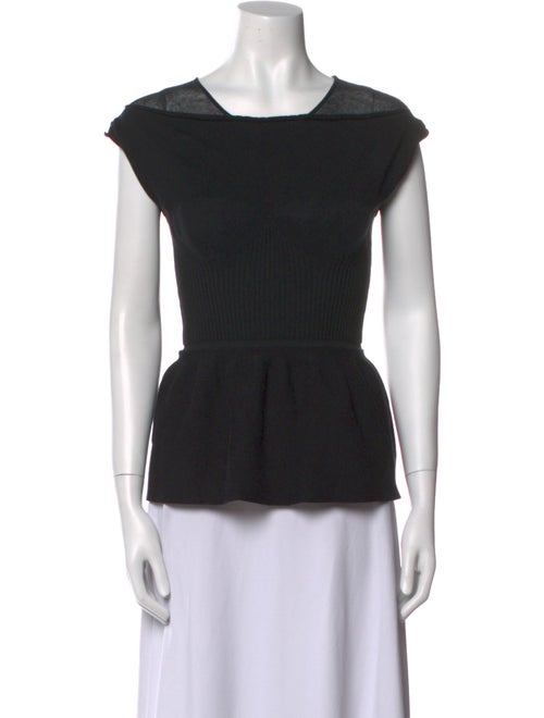 Alexander Wang Bateau Neckline Short Sleeve Top