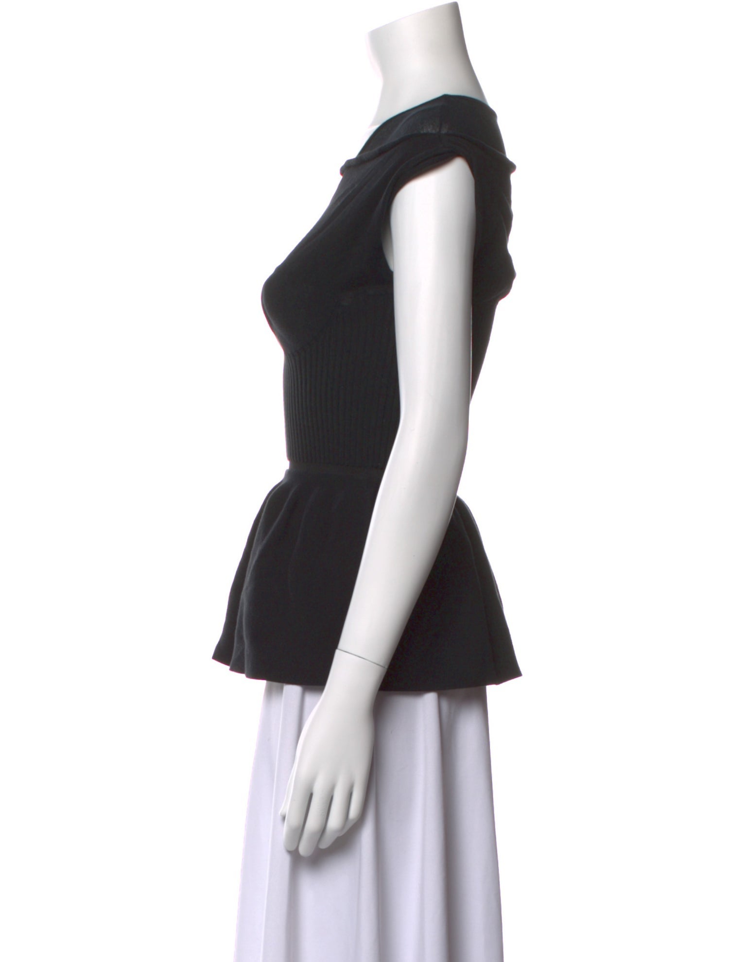 Alexander Wang Bateau Neckline Short Sleeve Top