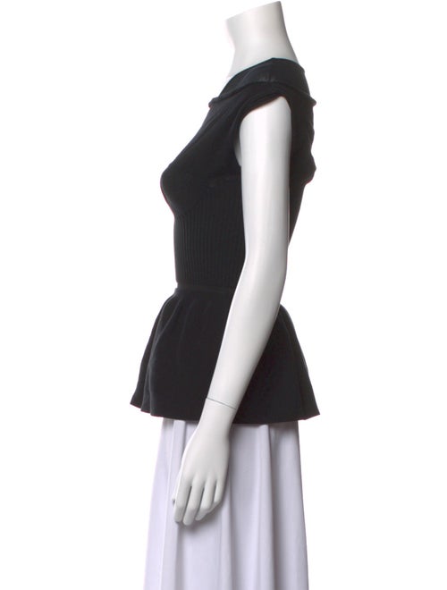 Alexander Wang Bateau Neckline Short Sleeve Top