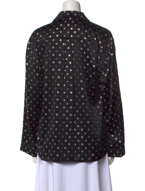 Alexander Wang Silk Printed Button-Up Top