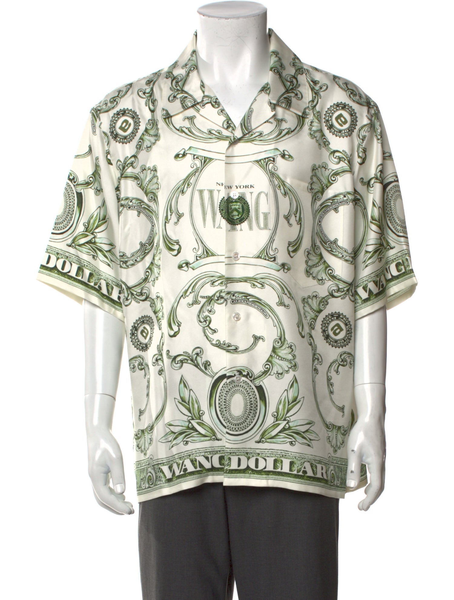 Alexander Wang Silk Graphic Print Shirt