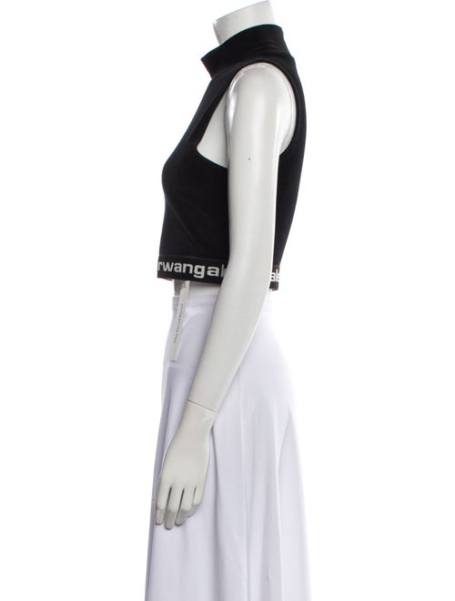 Alexander Wang Mock Neck Sleeveless Crop Top
